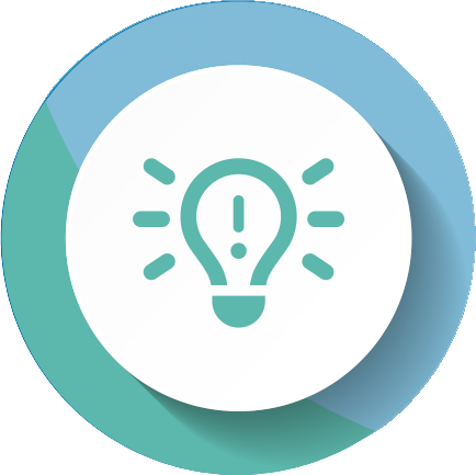 creativity icon - lightbulb shining
